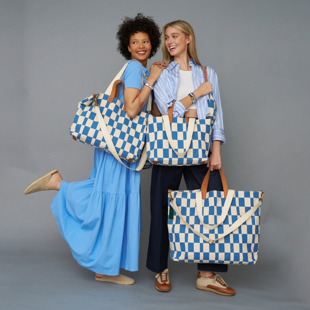 FINAL SALE: Commuter Bag - Chambray Checker