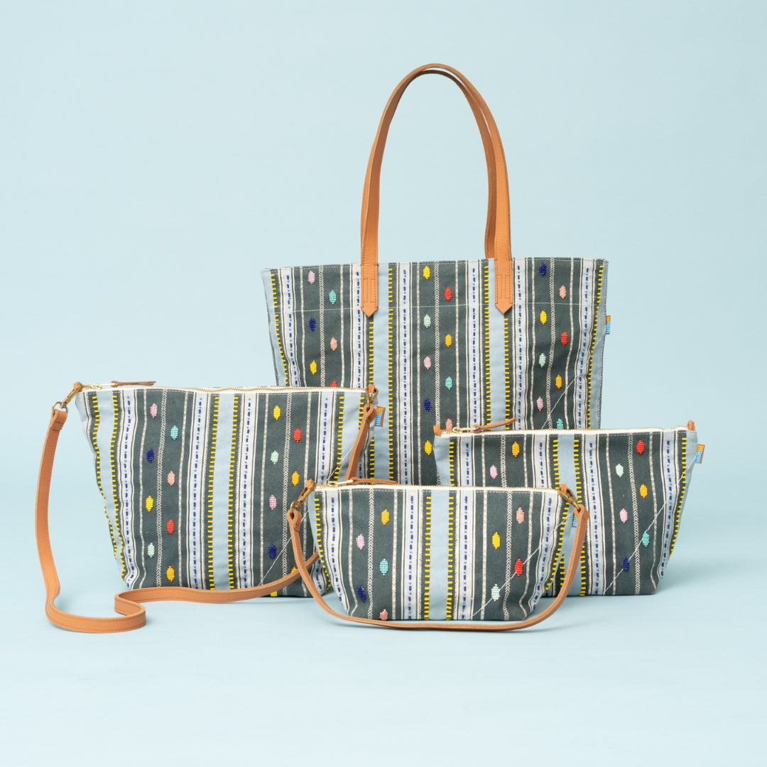 Go-To Tote - Beaded Bisa Stripe