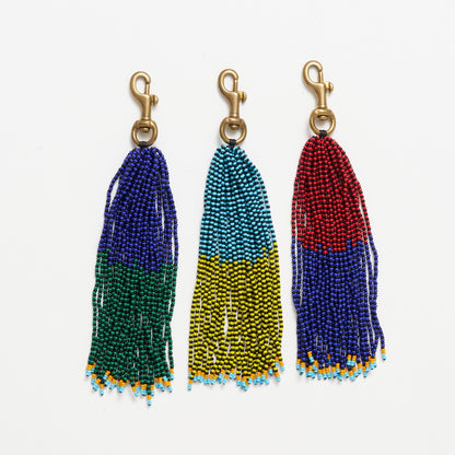 Tassel Clip - Periwinkle/Green