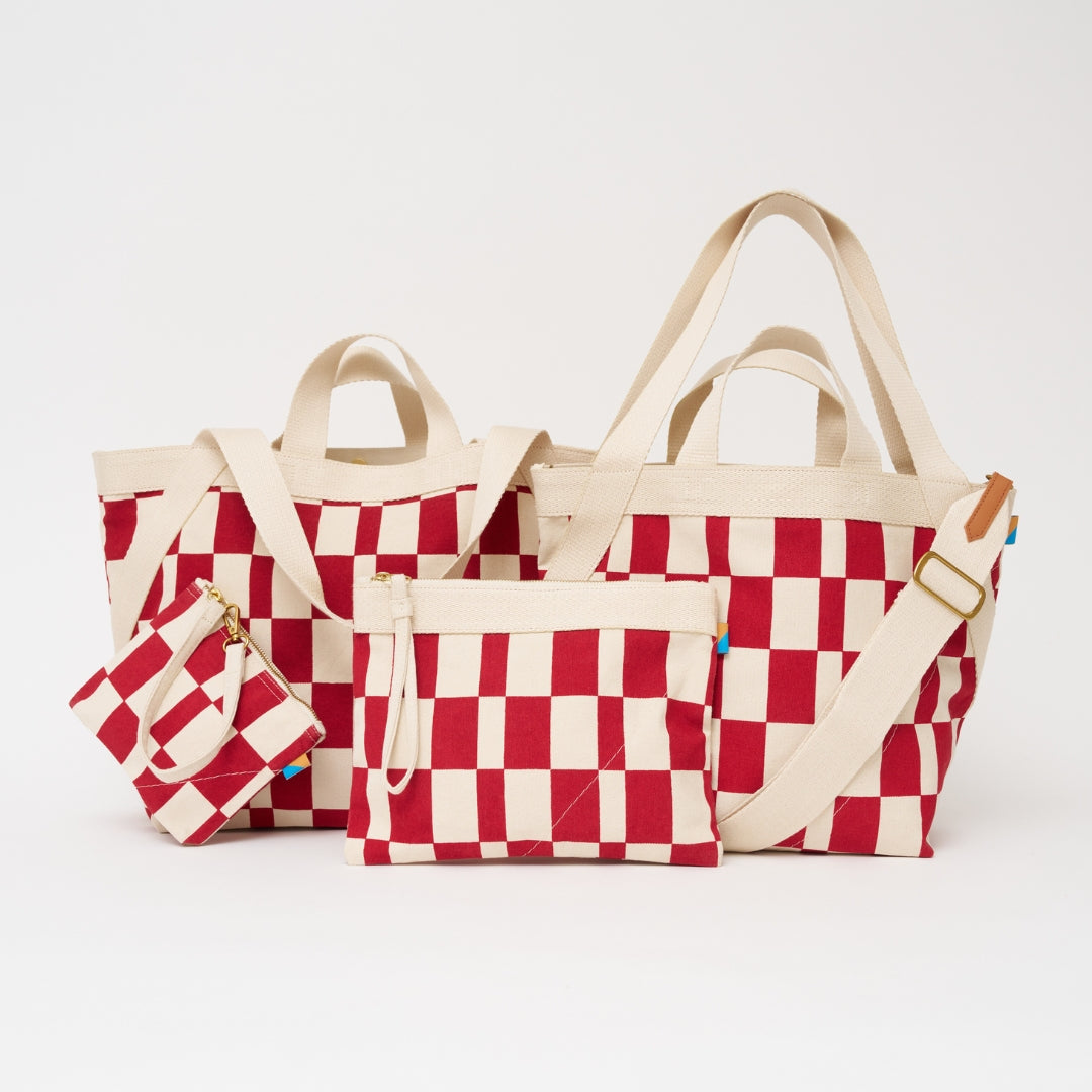 Karibu Tote - Large - Cherry Checker