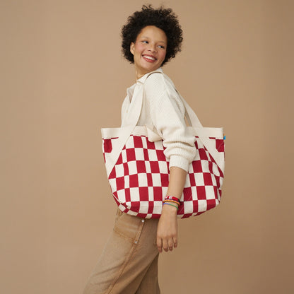 Karibu Tote - Large - Cherry Checker