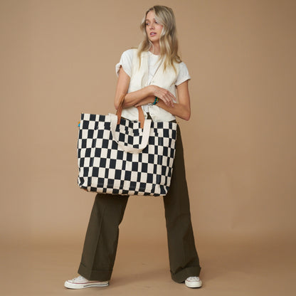 Getaway Bag - Black Checker