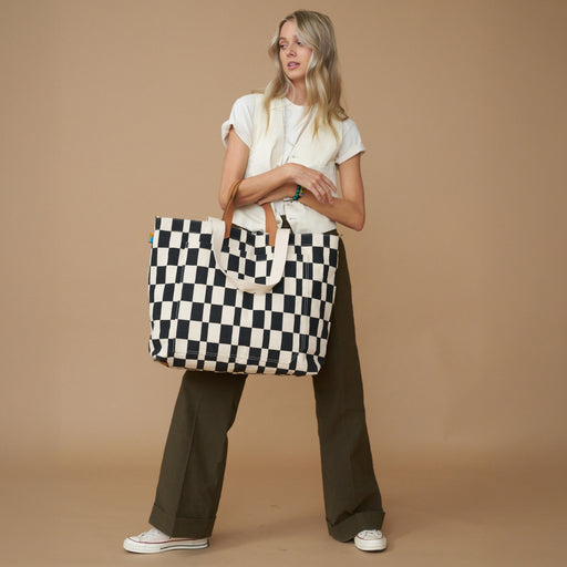 Getaway Bag - Black Checker lifestyle image