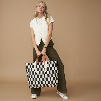 Getaway Bag - Black Checker