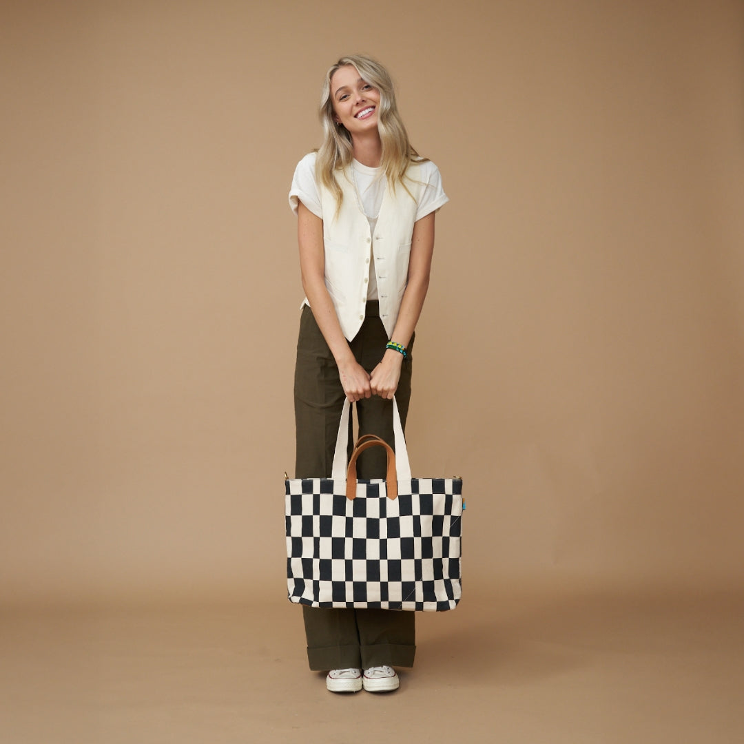 Carryall Bag - Black Checker