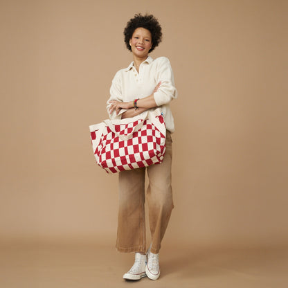 Karibu Tote - Large - Cherry Checker