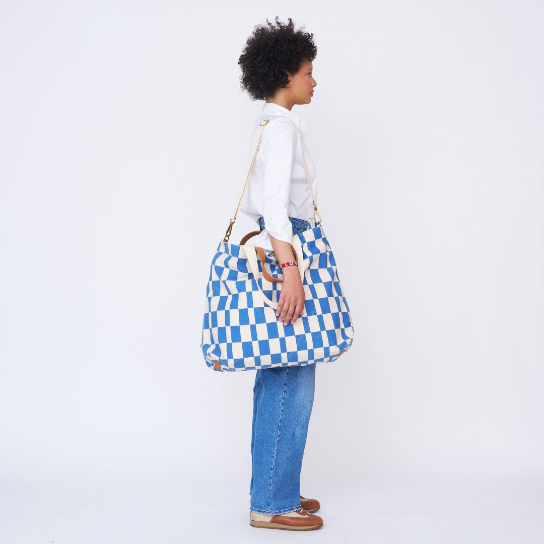 FINAL SALE: Getaway Bag - Chambray Checker