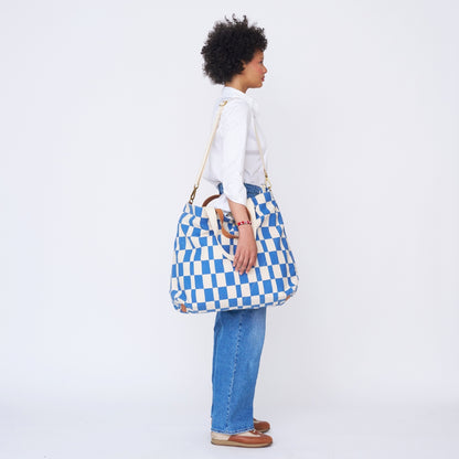 FINAL SALE: Getaway Bag - Chambray Checker