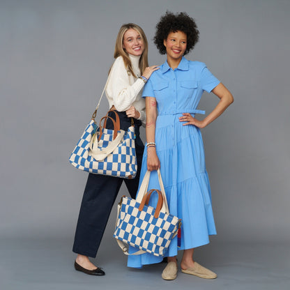 FINAL SALE: Getaway Bag - Chambray Checker