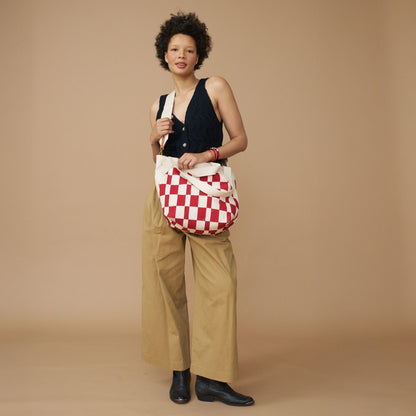 Karibu Tote - Medium - Cherry Checker