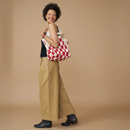 Karibu Tote - Medium - Cherry Checker