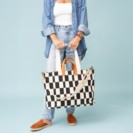 Carryall Bag - Black Checker lifestyle image