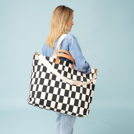 Getaway Bag - Black Checker lifestyle image