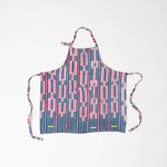 African Baule Apron - Pink