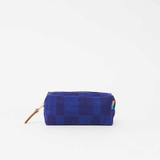 Pencil Case - Cobalt Checker