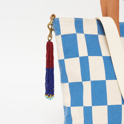 Tassel Clip - Cherry/Royal