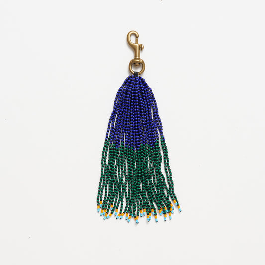 Tassel Clip - Periwinkle/Green