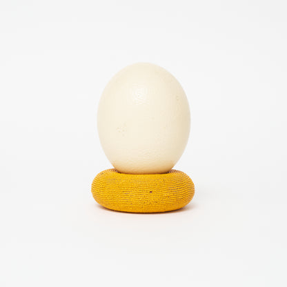 Ostrich Egg with Beaded Stand