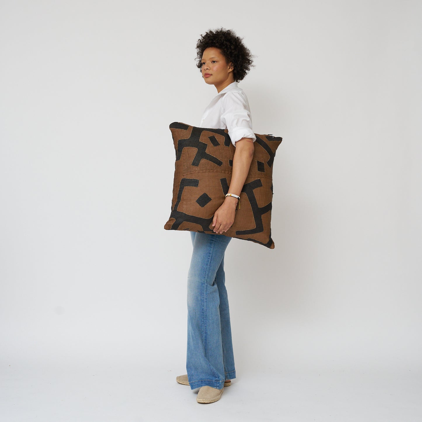 Kuba Throw Pillow -  Brown/Black