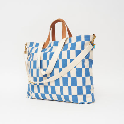 FINAL SALE: Getaway Bag - Chambray Checker