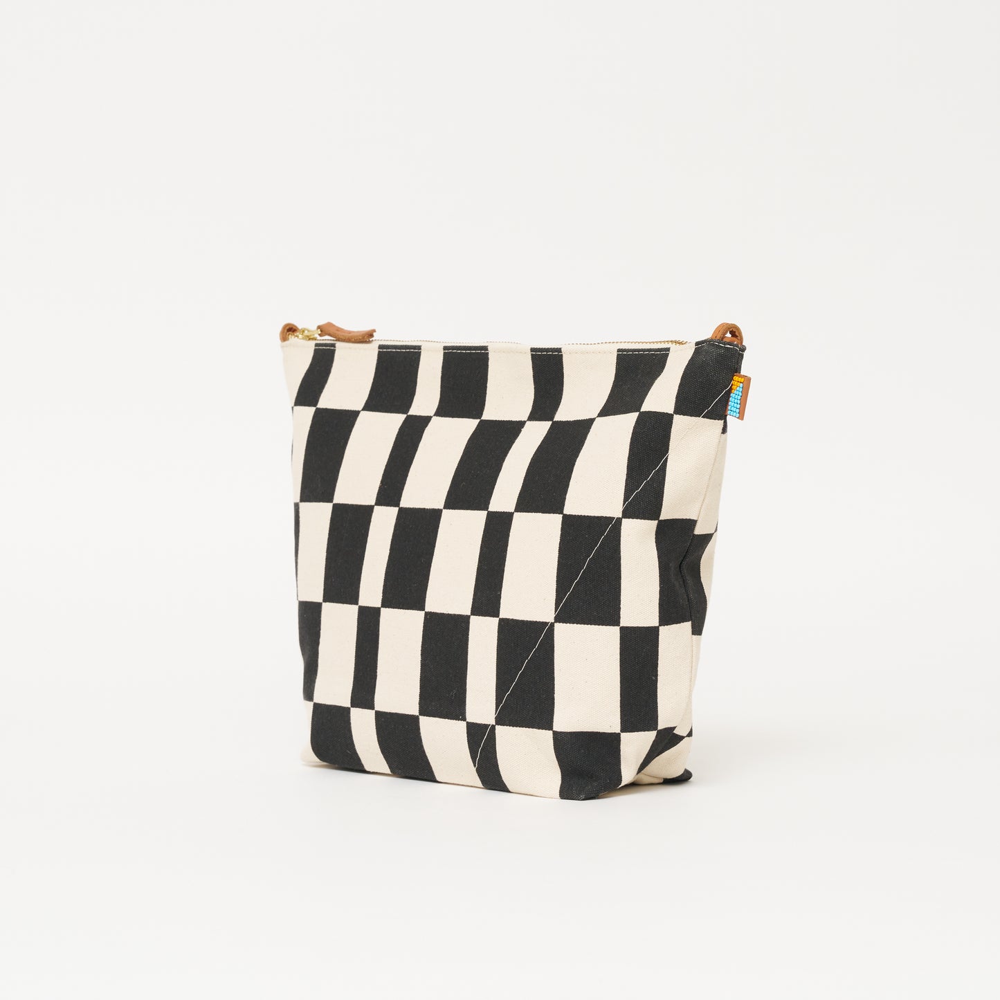 Jumbo Convertible Pouch - Black Checker