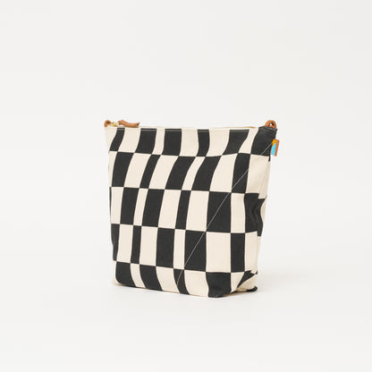 Jumbo Convertible Pouch - Black Checker