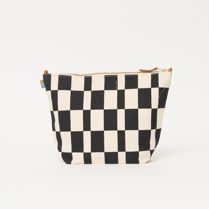 Jumbo Convertible Pouch - Black Checker