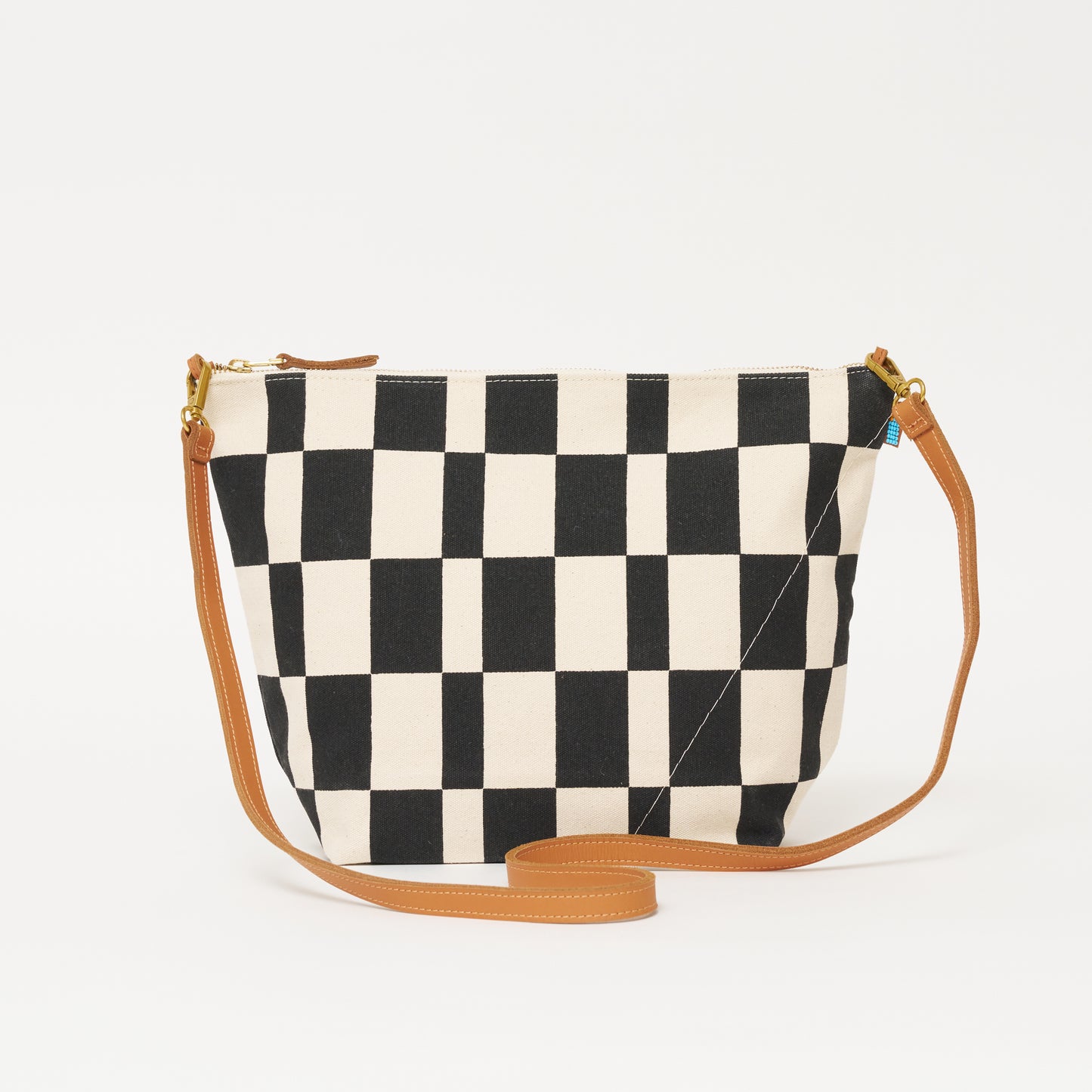 Jumbo Convertible Pouch - Black Checker