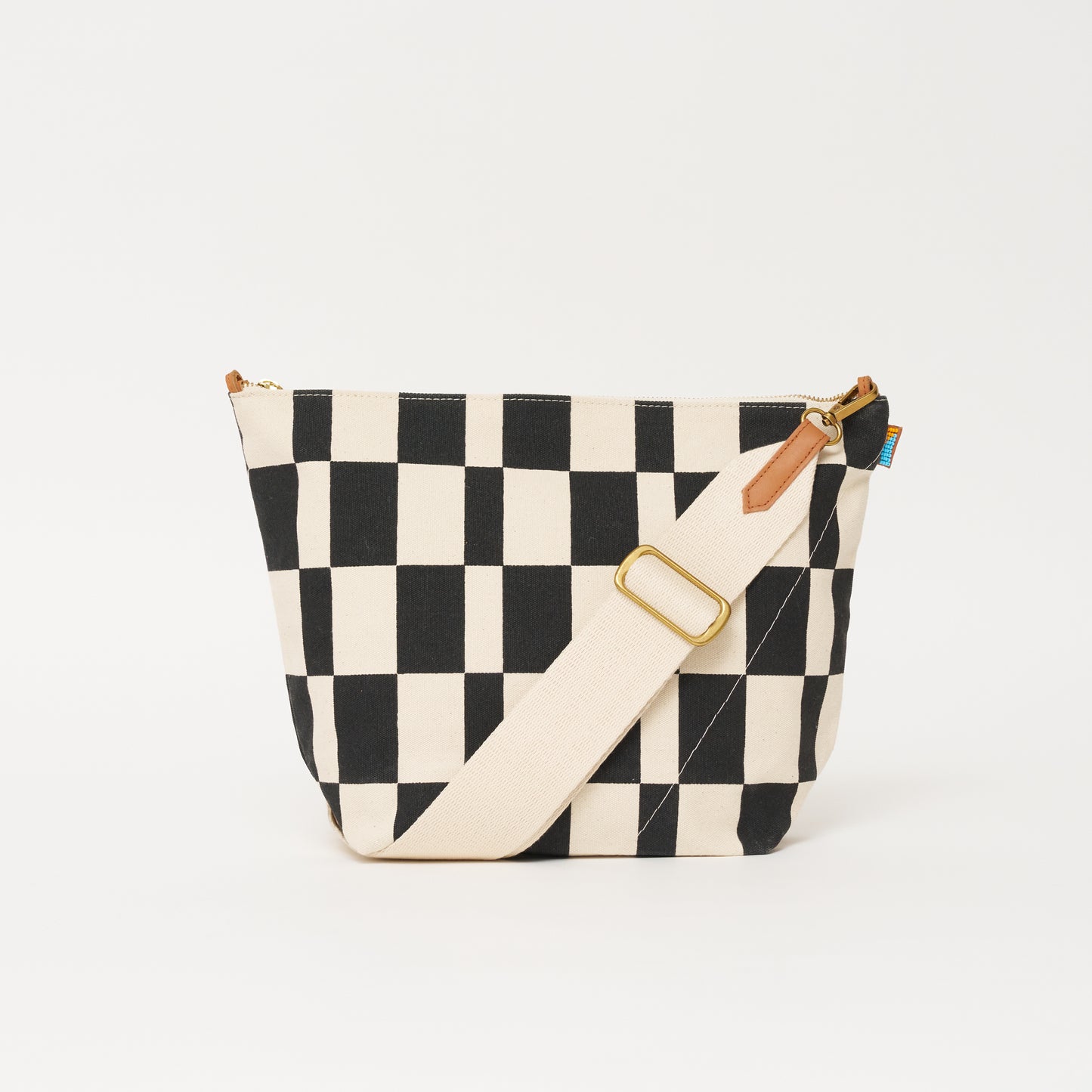 Jumbo Convertible Pouch - Black Checker