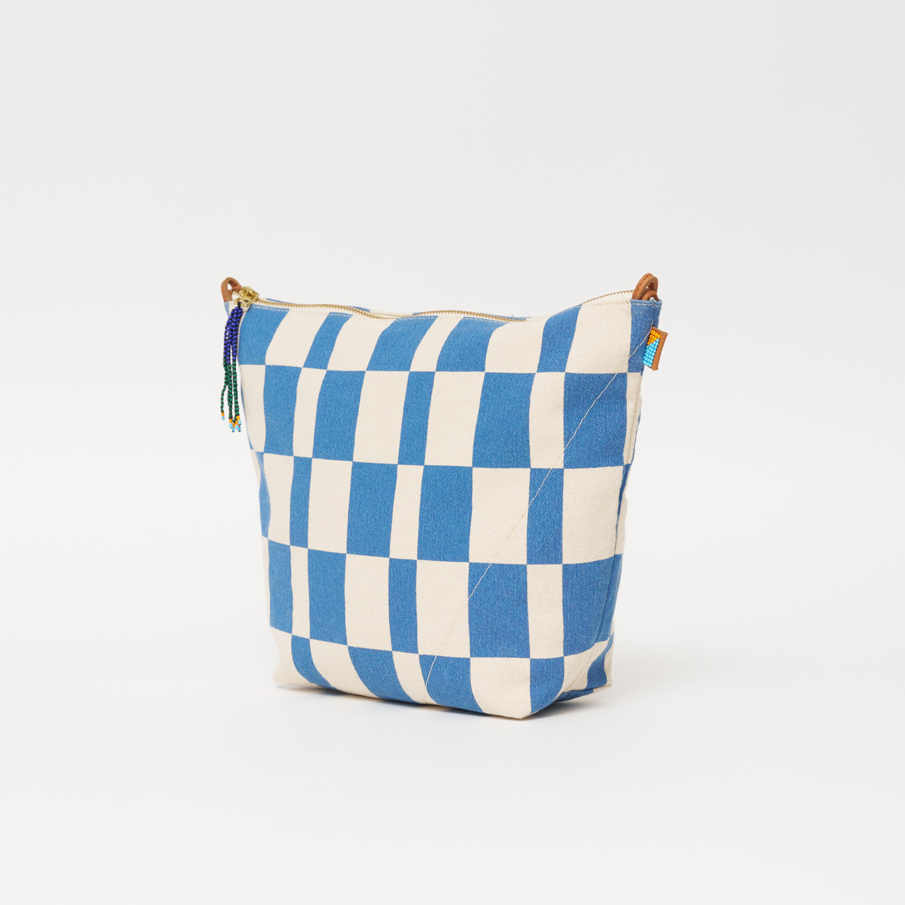 FINAL SALE: Jumbo Convertible Pouch - Chambray Checker