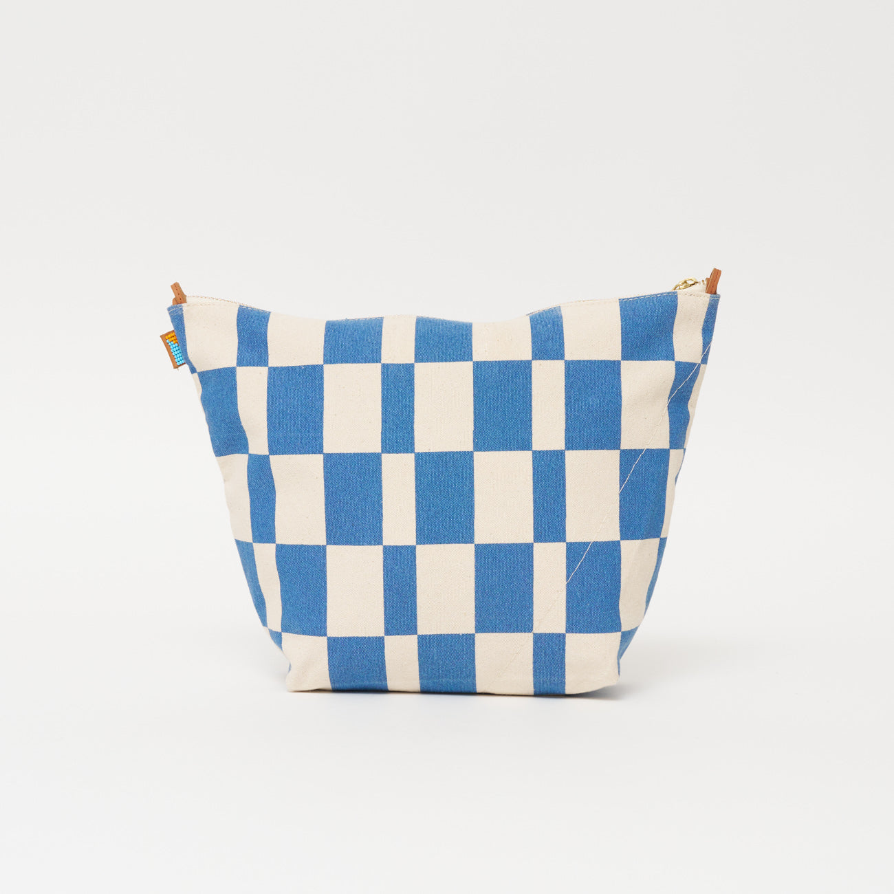 FINAL SALE: Jumbo Convertible Pouch - Chambray Checker