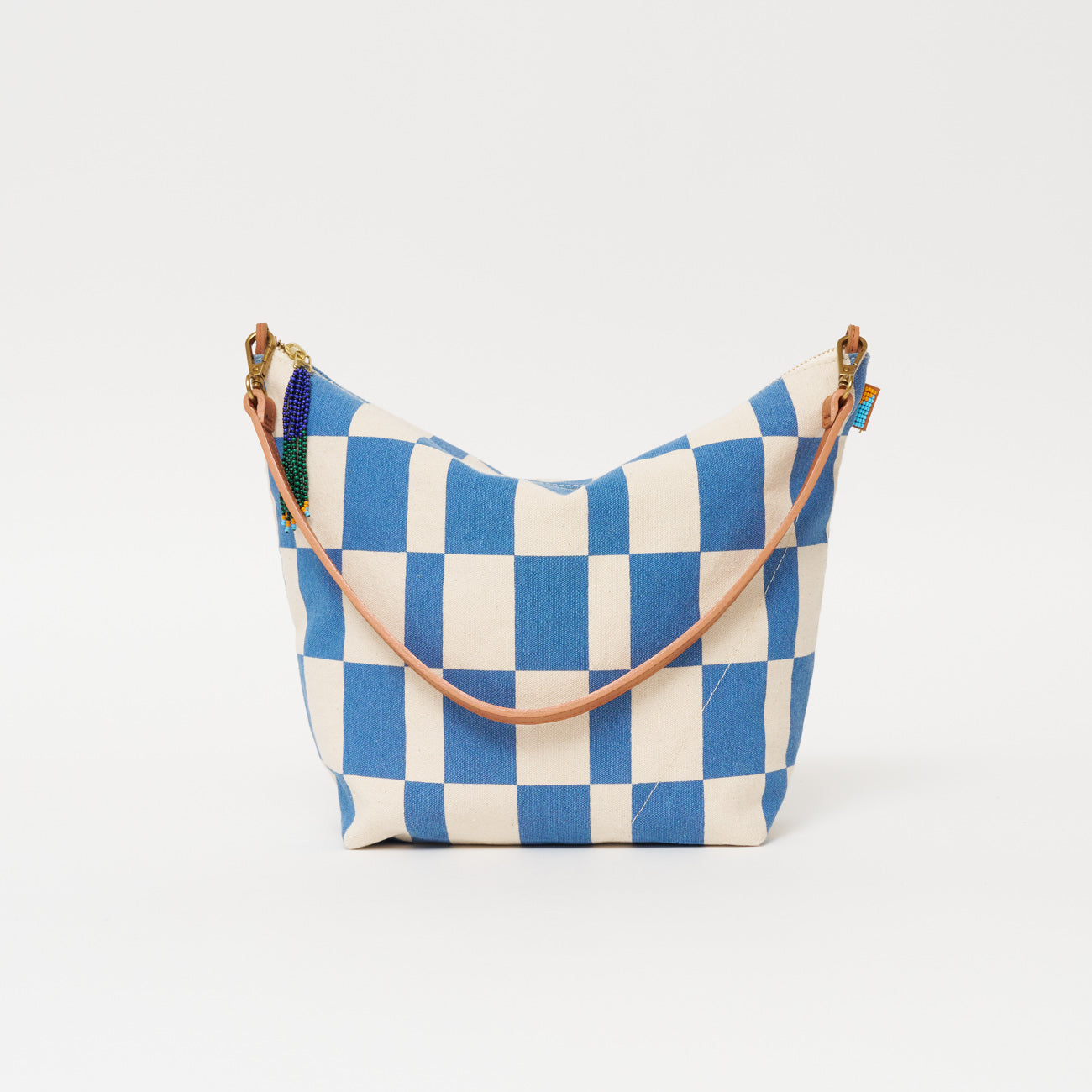 FINAL SALE: Jumbo Convertible Pouch - Chambray Checker