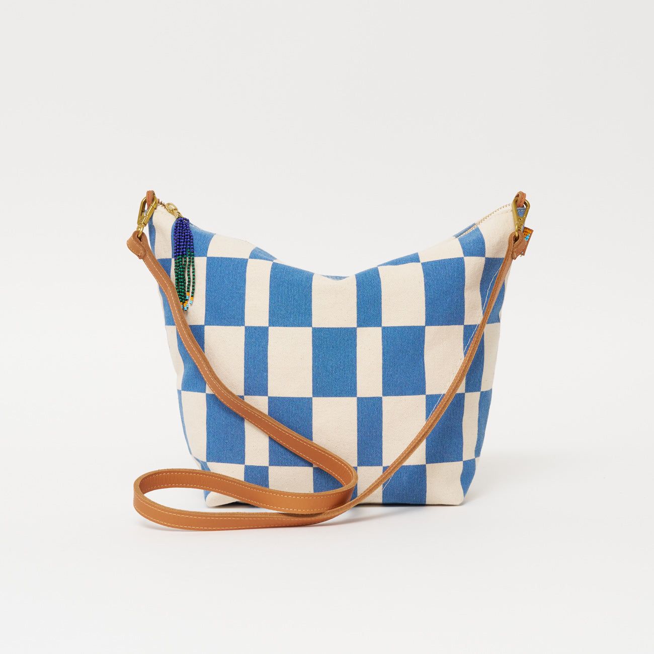 FINAL SALE: Jumbo Convertible Pouch - Chambray Checker