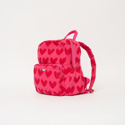 FINAL SALE: Kids' Backpack - Pink/Red Lots of LOVE