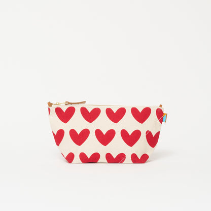 Large Convertible Pouch - Lots of Love Red