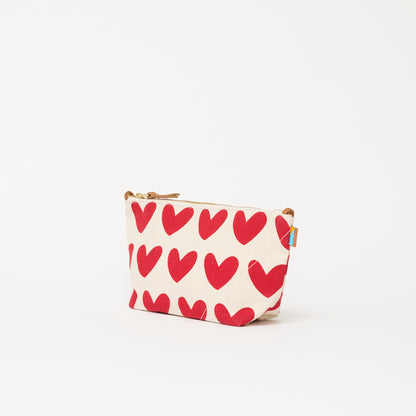 Large Convertible Pouch - Lots of Love Red