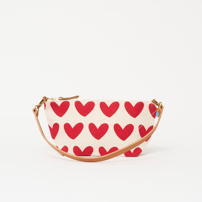 Large Convertible Pouch - Lots of Love Red