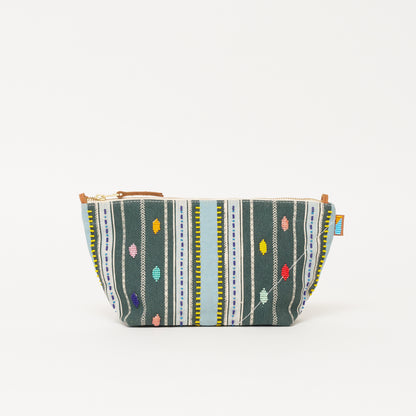 Large Convertible Pouch - Beaded Bisa Stripe