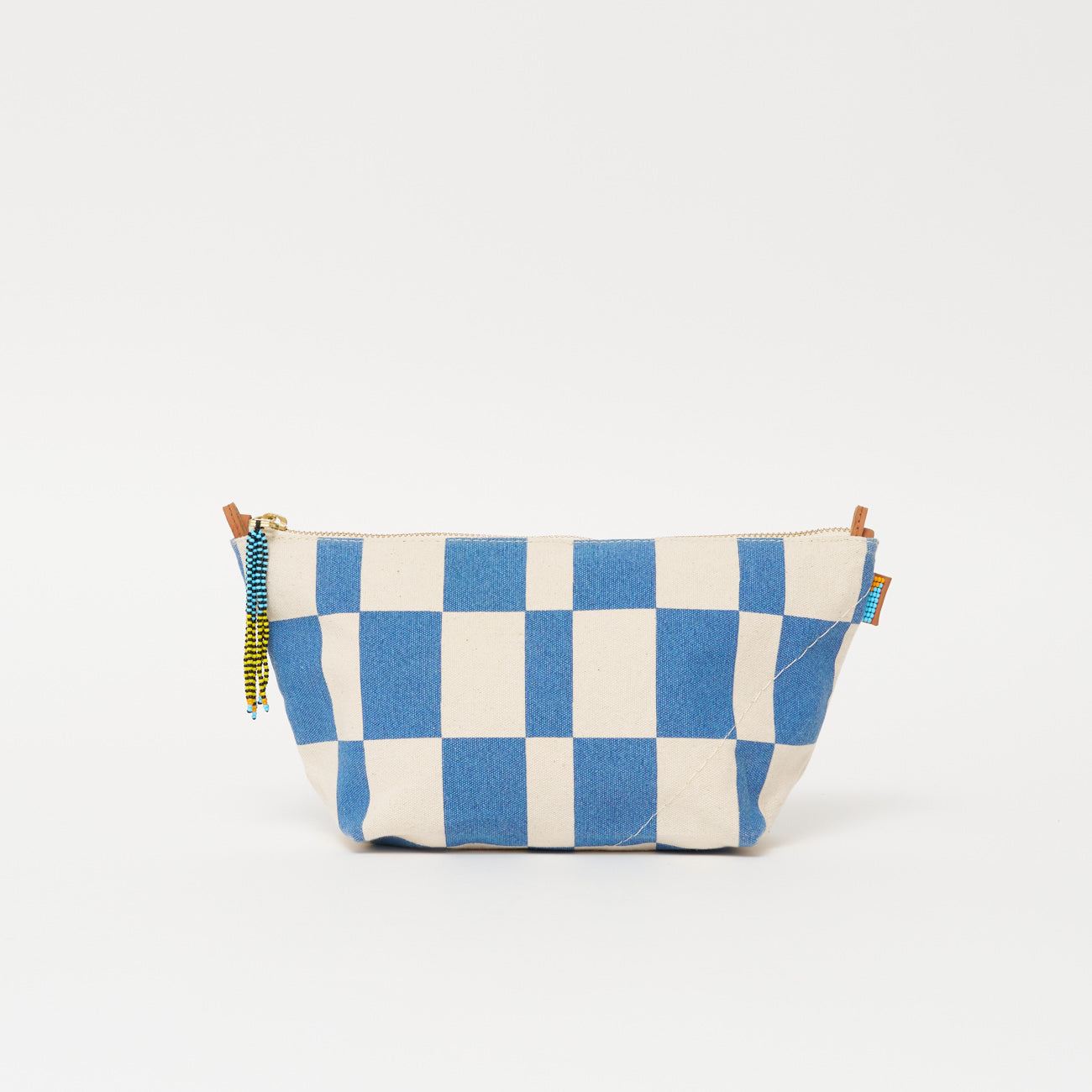 FINAL SALE: Large Convertible Pouch - Chambray Checker