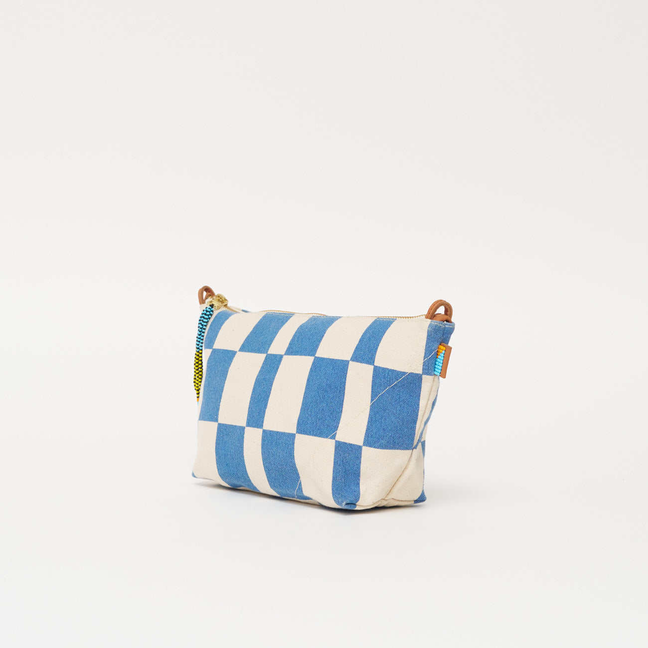 FINAL SALE: Large Convertible Pouch - Chambray Checker