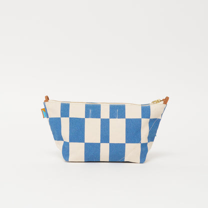 FINAL SALE: Large Convertible Pouch - Chambray Checker