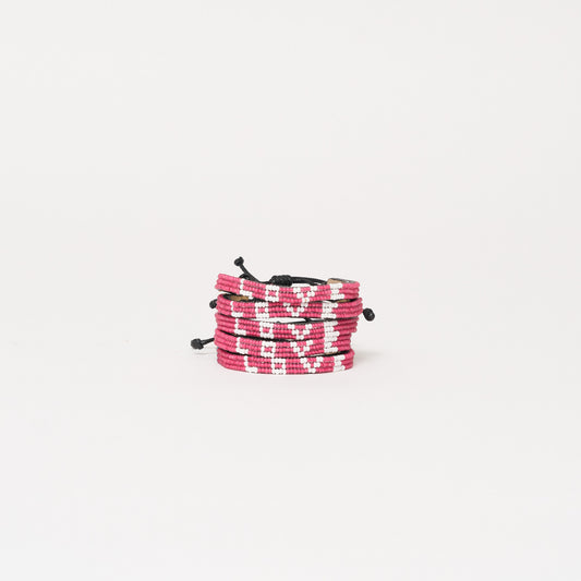 Skinny LOVE Bracelet Bundle - Summer Pink/White