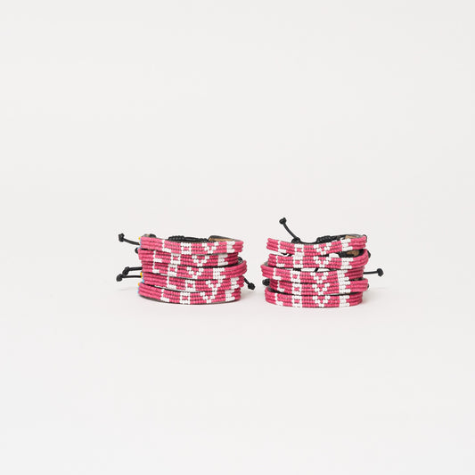 Skinny LOVE Bracelet Bundle - Summer Pink/White