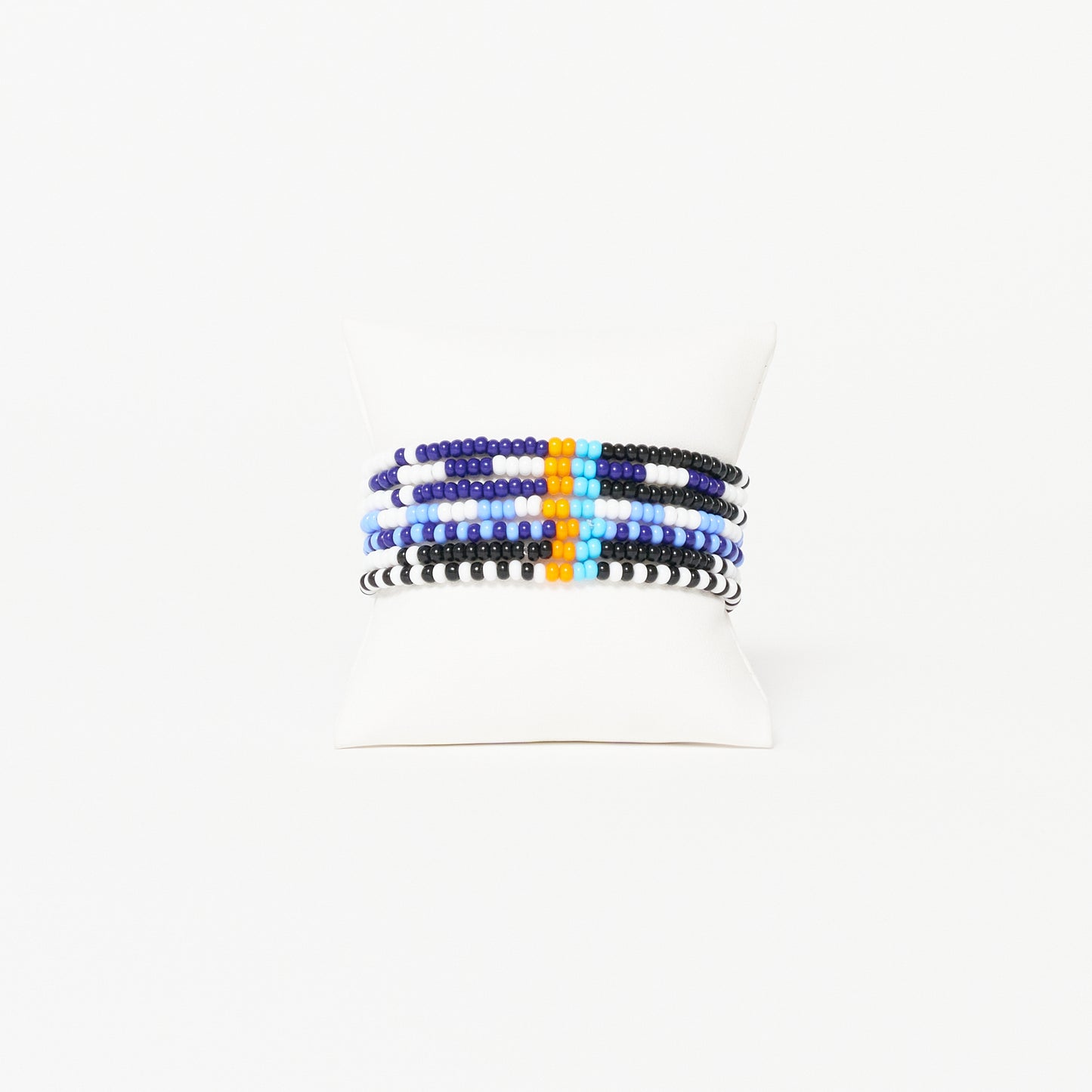 FINAL SALE: Elastic Bracelet Pack - Blue/White Multi