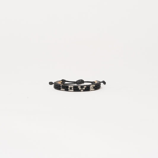 Skinny LOVE Bracelet - Black/Silver