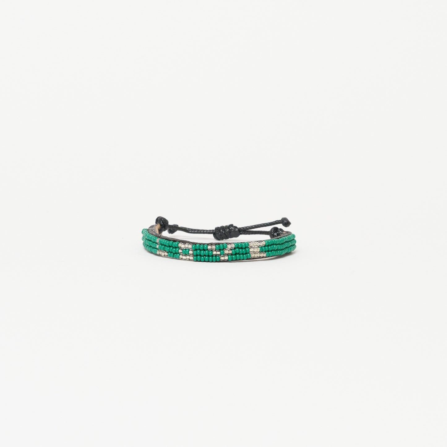 Skinny LOVE Bracelet - Green/Silver