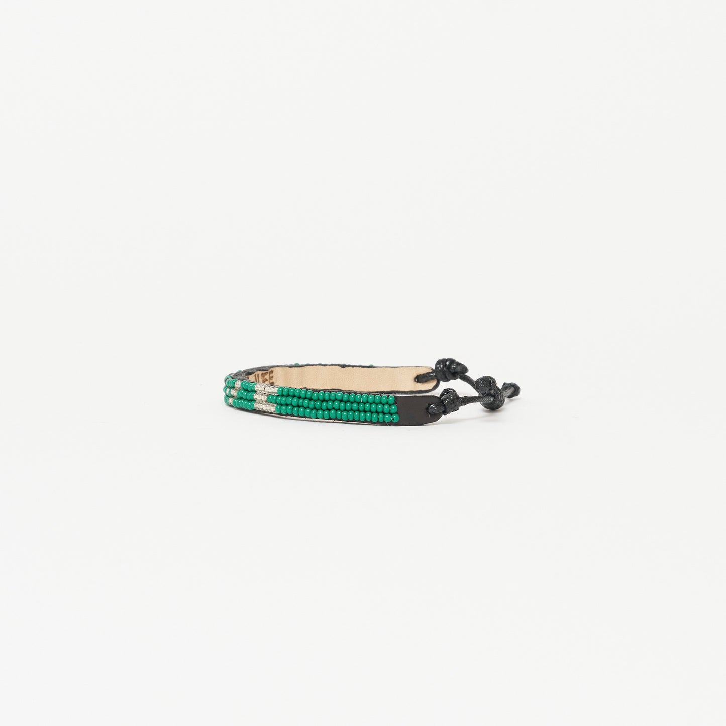 Skinny LOVE Bracelet - Green/Silver