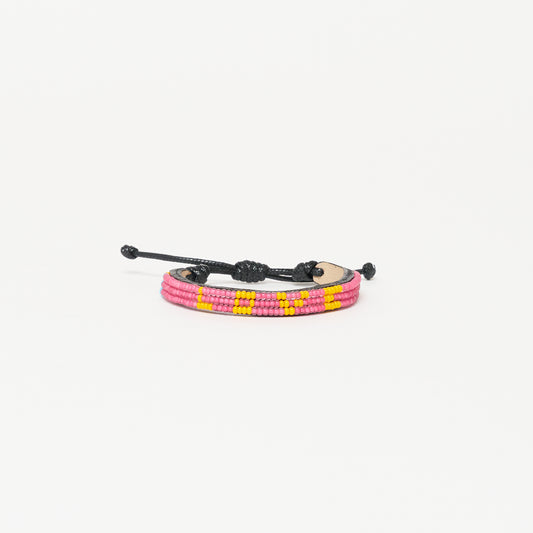 Skinny LOVE Bracelet - Rose Pink/Tangerine