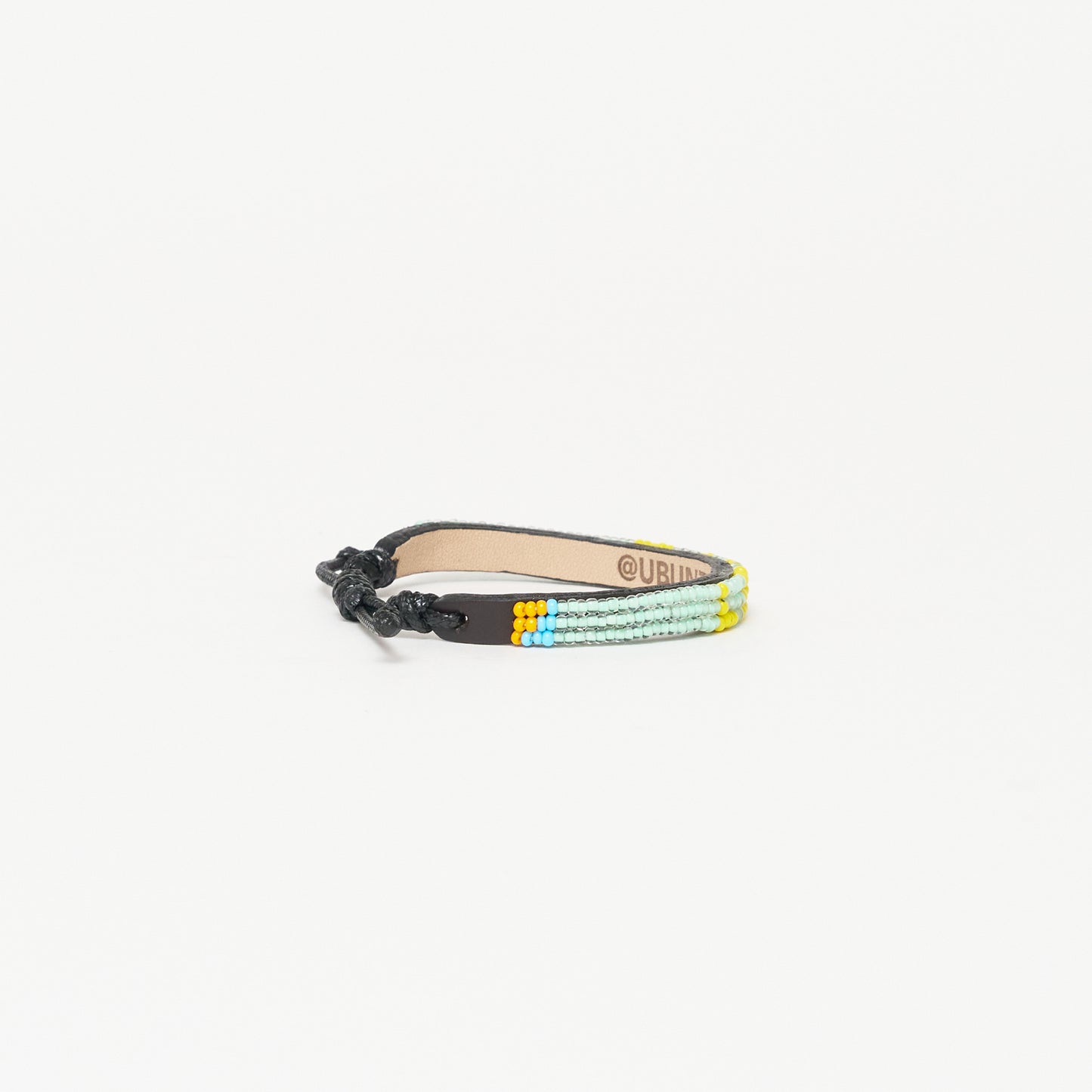 Skinny LOVE Bracelet - Mint Green/Yellow