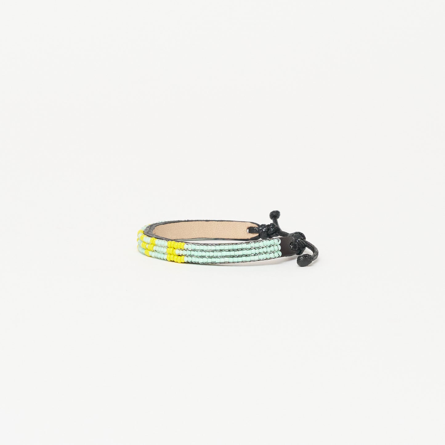 Skinny LOVE Bracelet - Mint Green/Yellow